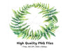 Fern Wreath Clipart Bundle
