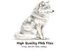 Majestic White Wolf Clipart Bundle