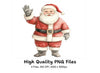 Waving Santa Claus Clipart Bundle