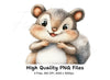 Charming Squirrel Clipart Bundle