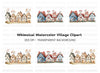 Cozy Village Houses Clipart Bundle