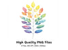 Rainbow Tree Leaves Clipart Bundle