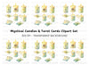Magical Candles and Tarot Cards Clipart Bundle