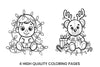 Christmas Baby and Teddy Bear Coloring Books