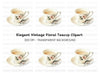 Elegant Floral Teacup Clipart Bundle