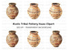 Hand Painted Tribal Clay Pots Clipart Bundle