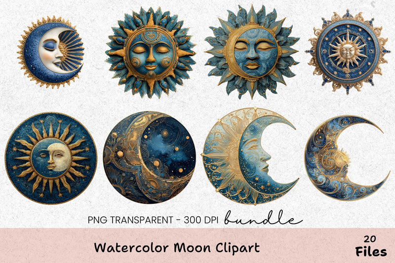 Moon Clipart Bundle - Etb 391 - CraftNest - Digital Crafting and Art