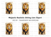 Regal Sitting Lion Illustration Clipart Bundle