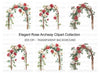 Elegant Rose Archway Clipart Bundle