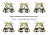 Playful Pandas with Bamboo Hut Clipart Bundle