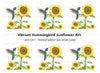 Hummingbird and Sunflower Clipart Bundle