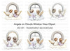 Angels Looking Out Window Clipart Bundle