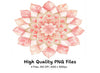 Pink and Gold Mandala Clipart Bundle