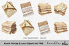 Rustic Burlap Lace Clipart Bundle