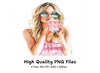 Girls with Summer Drinks Clipart Bundle