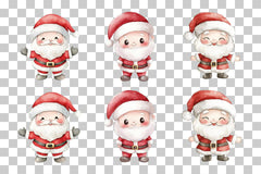 Cute Santa Claus Clipart Bundle - CraftNest - Digital Crafting and Art