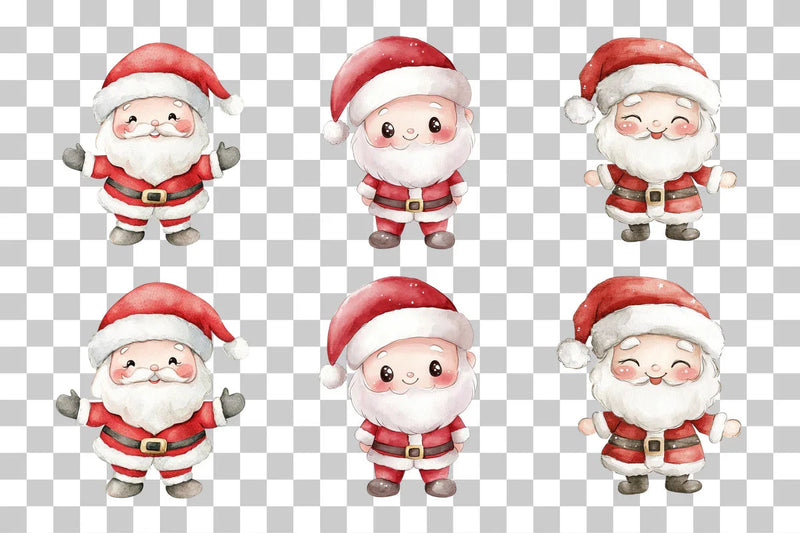 Cute Santa Claus Clipart Bundle - CraftNest - Digital Crafting and Art
