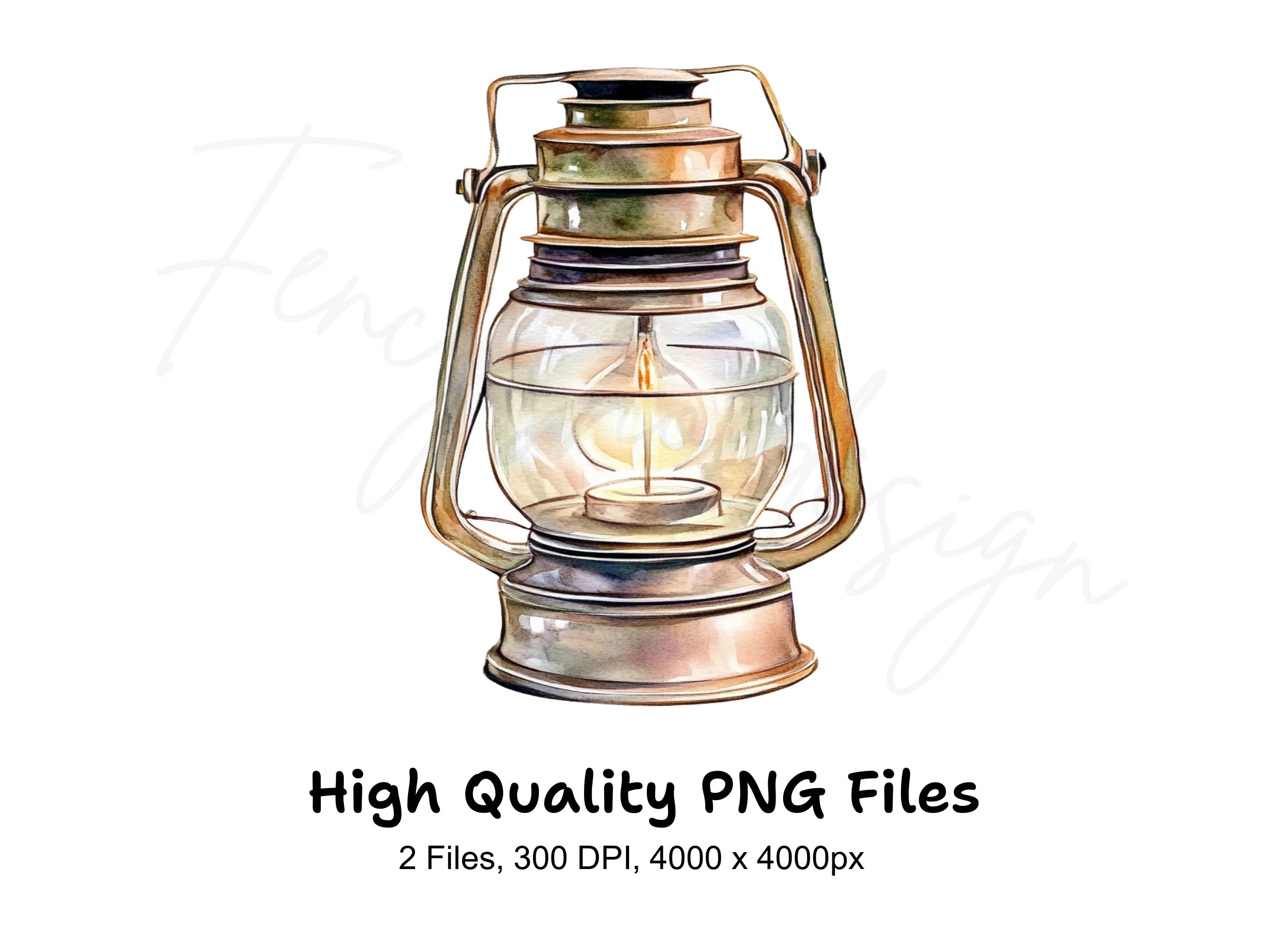 Vintage Lantern Clipart Bundle
