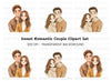 Cute Couple Romantic Clipart Bundle