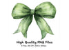 Green Christmas Bows Clipart Bundle