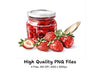 Strawberry Jam Jars with Fresh Strawberries Clipart Bundle