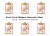 Floral Clipboard Clipart Bundle