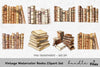 Vintage Books Clipart Bundle