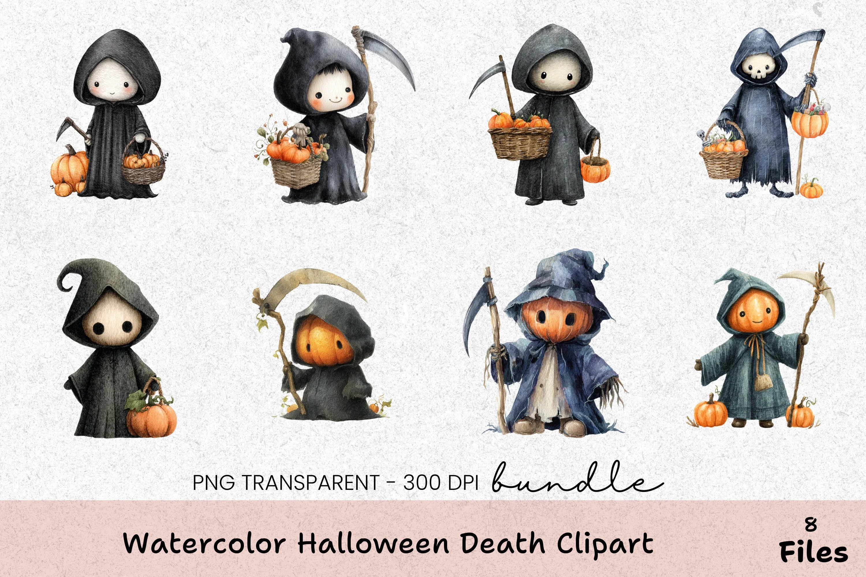 Halloween Death Clipart Bundle - CraftNest - Digital Crafting and Art