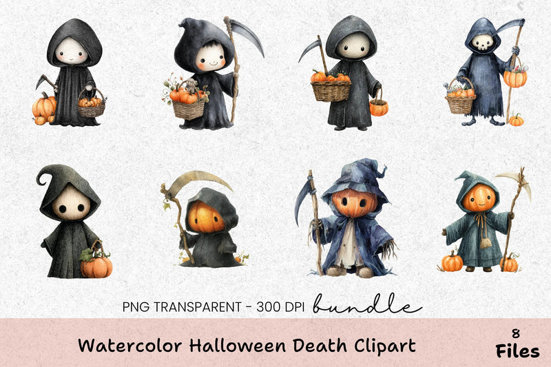 Halloween Death Clipart Bundle - CraftNest - Digital Crafting and Art