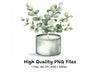 Eucalyptus Candle Clipart Bundle