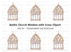 Gothic Church Window Clipart Bundle