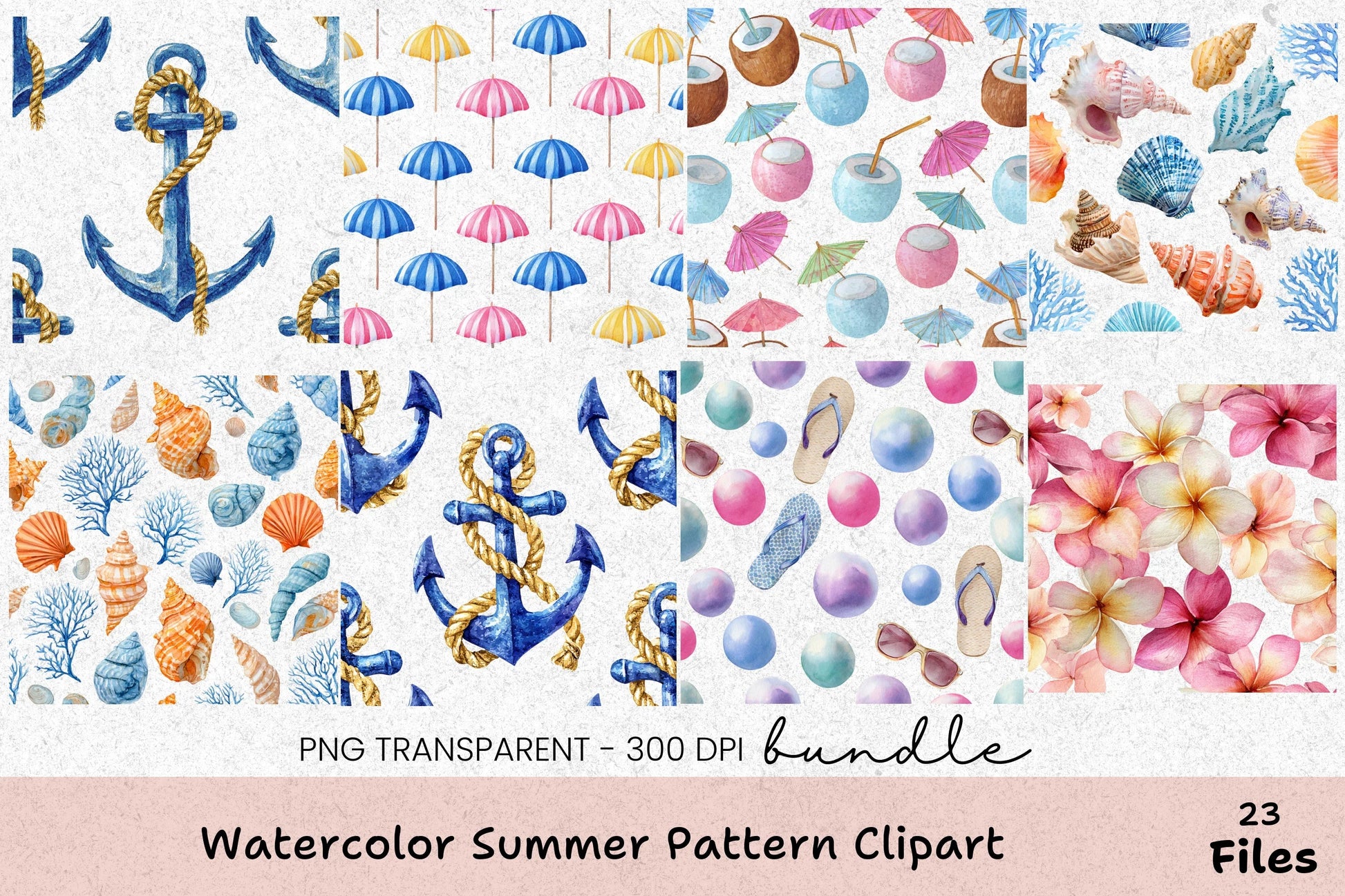 Summer Pattern Clipart Bundle - CraftNest - Digital Crafting and Art