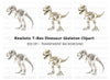 Rex Dinosaur Skeleton Clipart Bundle