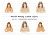 Creative Woman Writing Clipart Bundle