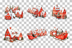 Cozy Christmas Village Clipart Bundle - CraftNest - Digital Crafting and Art