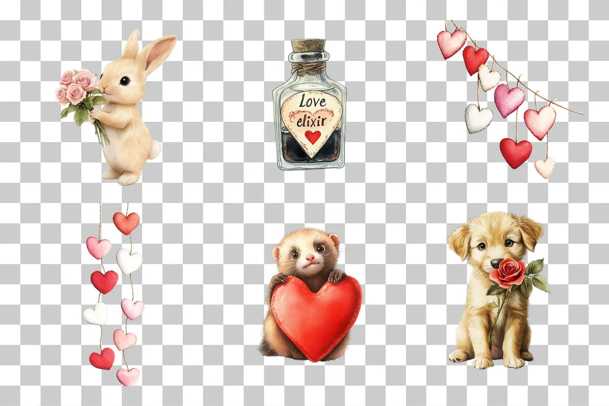 Adorable Love & Romance Clipart Bundle - CraftNest - Digital Crafting and Art