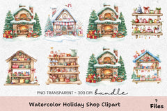 Holiday Shop Clipart Bundle - CraftNest - Digital Crafting and Art
