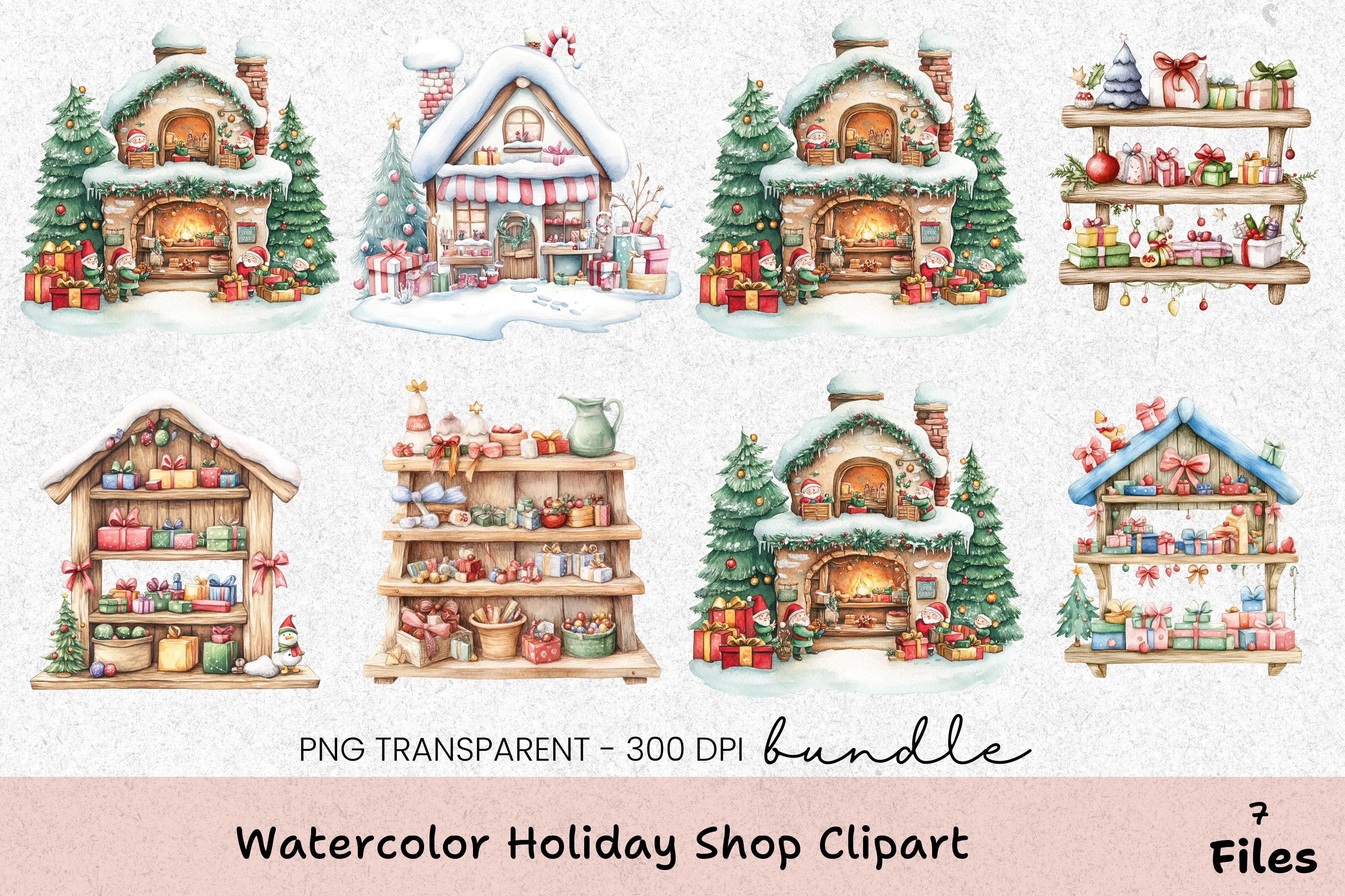 Holiday Shop Clipart Bundle - CraftNest - Digital Crafting and Art