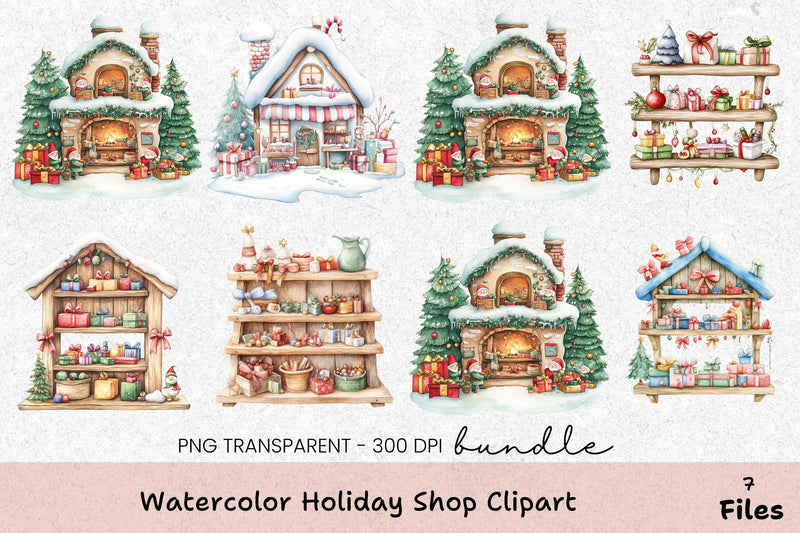 Holiday Shop Clipart Bundle - CraftNest - Digital Crafting and Art