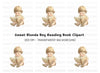 Sweet Baby Reading Book Clipart Bundle