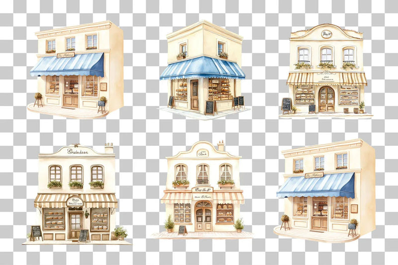 French Bakery Parisian Cafe Clipart Bundle - CraftNest - Digital Crafting and Art