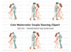 Romantic Couple Dancing Clipart Bundle