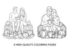 Autumn Couple with Pumpkins Coloring Books
