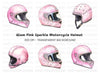 Pink Rhinestone Motorcycle Helmets Clipart Bundle