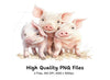 Adorable Piglets Clipart Bundle