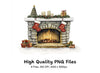 Christmas Fireplace Clipart Bundle