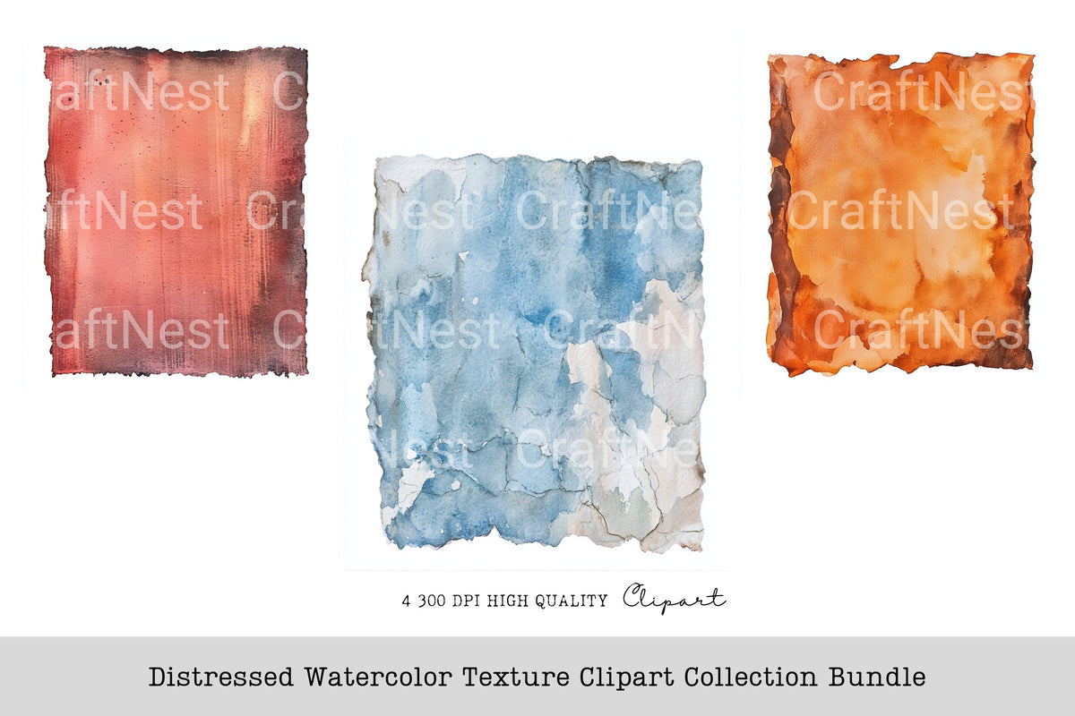 Distressed Texture Clipart Bundle