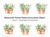 Succulent Plants Clipart Bundle