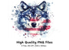 American Wolf Head Clipart Bundle