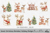 Cute Baby Reindeer Christmas Clipart Bundle